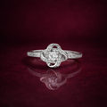 925 Sterling Silver Inlaid Zircon Ring