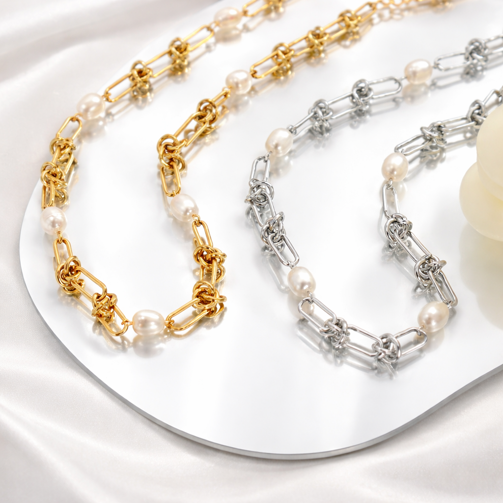 Freshwater Pearl Titanium Steel Bracelet